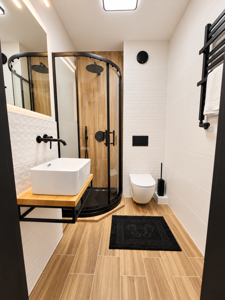 Bad mit Dusche im Zimmer Śnieżne Kotły
